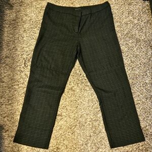 Worthington Low Rise Slim Fit Brown and Black Checkered Trousers Size 12T